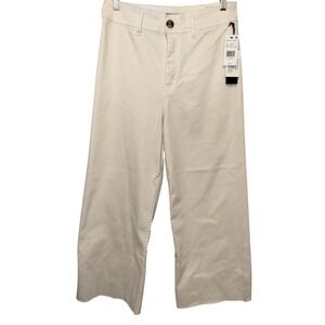 BLACK TAPE Women Off White Wash Wide Leg Cropped Pants Size‎ 30
